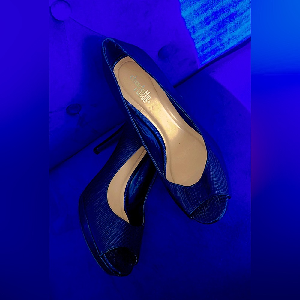 Charlotte Russe Heel, Black Peep toe Stiletto,